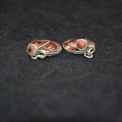 925 Sterling Silver Shell Earrings 5.0g