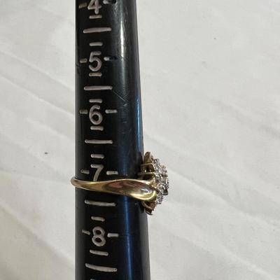 10K Diamond Flower Cluster Ring (B3-RG)