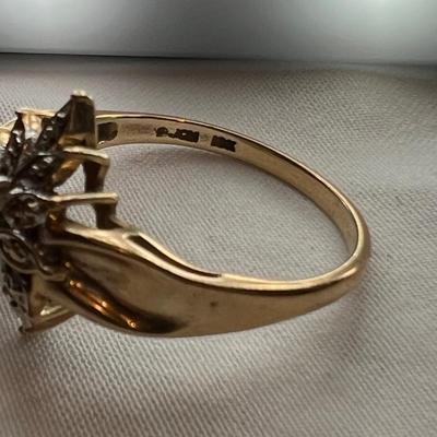 10K Diamond Flower Cluster Ring (B3-RG)