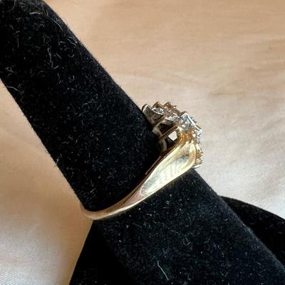 10K Diamond Flower Cluster Ring (B3-RG)