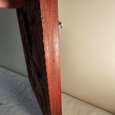 Hand Carved Bas-Relief Wood Panel (BS-JS)