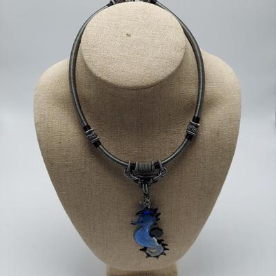 Statement Choker Necklaces w/ Wire Wrapped Pendants and more (B1-BBL)
