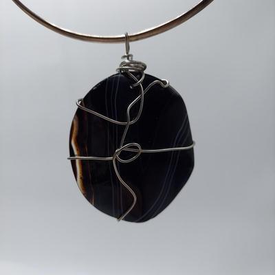 Statement Choker Necklaces w/ Wire Wrapped Pendants and more (B1-BBL)
