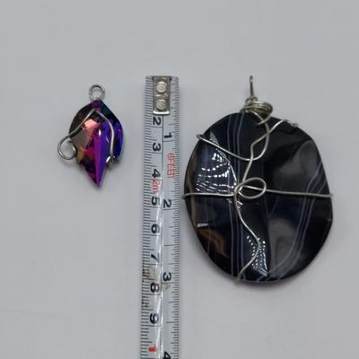 Statement Choker Necklaces w/ Wire Wrapped Pendants and more (B1-BBL)