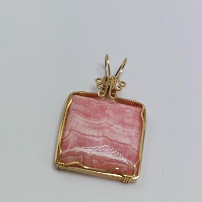 14k Wrapped Semi Precious Stone Pendants (B1-BBL)