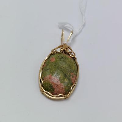 14k Wrapped Semi Precious Stone Pendants (B1-BBL)