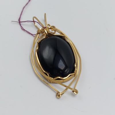 14k Wrapped Semi Precious Stone Pendants (B1-BBL)