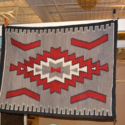 Vintage Navajo Wool Rug 47â€x35â€