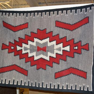 Vintage Navajo Wool Rug 47â€x35â€