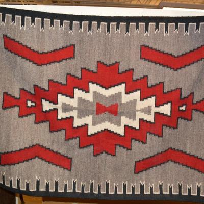 Vintage Navajo Wool Rug 47â€x35â€