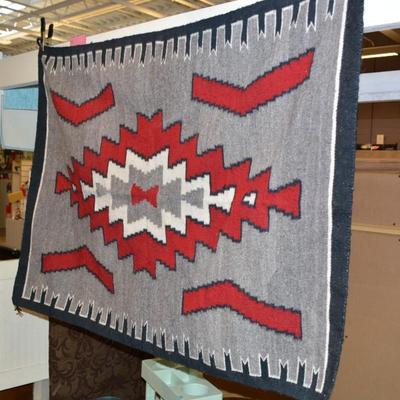 Vintage Navajo Wool Rug 47â€x35â€