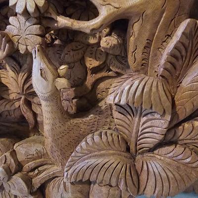 Balinese Wood Relief Forest Carving (BS-JS)