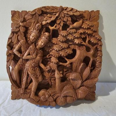 Balinese Wood Relief Forest Carving (BS-JS)
