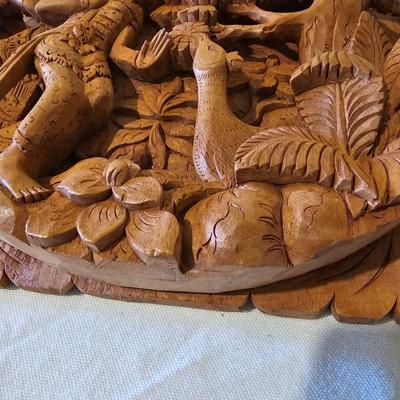Balinese Wood Relief Forest Carving (BS-JS)