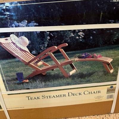 Lot 458 Teak deck chair, new inbox