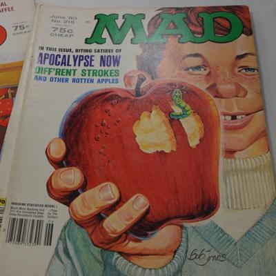 Lot of 10 Vintage 1980 MAD Magazines, Almost Complete Year