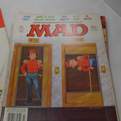 Lot of 10 Vintage 1980 MAD Magazines, Almost Complete Year
