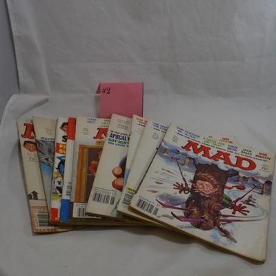 Lot of 10 Vintage 1980 MAD Magazines, Almost Complete Year