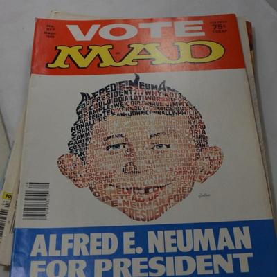 Lot of 10 Vintage 1980 MAD Magazines, Almost Complete Year