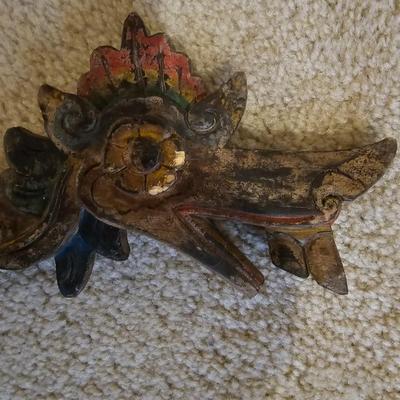 Vintage Carved End Curtain Rods (BS-JS)