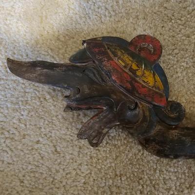 Vintage Carved End Curtain Rods (BS-JS)