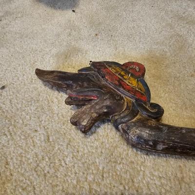 Vintage Carved End Curtain Rods (BS-JS)