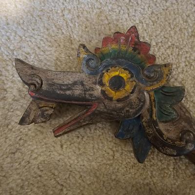 Vintage Carved End Curtain Rods (BS-JS)