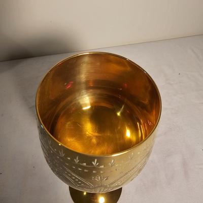 Set of 12 Engraved Brass Goblets (BS-JS)