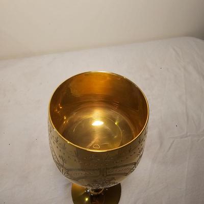 Set of 12 Engraved Brass Goblets (BS-JS)