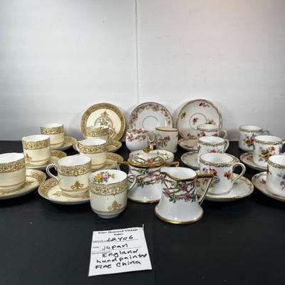 Japanese and English fine bone china sets