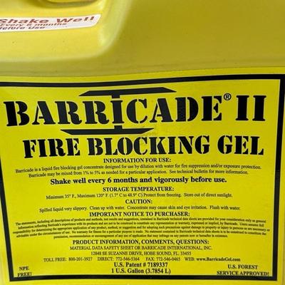 Lot 500 Barricade II fire blocking gel four 1 gallon bottles and sprayer attachment