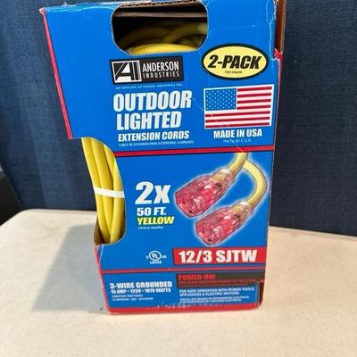 Lot 501 Two 50 feet outdoor lighted extension cords