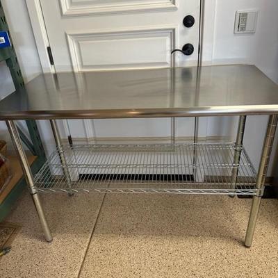 Lot 508 Steel worktable