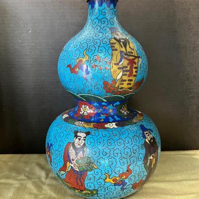 c. 18 Century Japanese CloisonnÃ© Enamel Double Gourd Vase