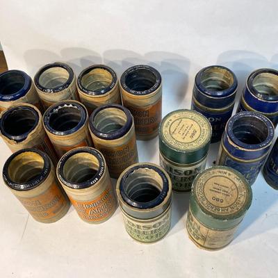 Lot of 17 Antique Edison Amber Record Rolls