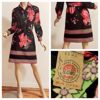 2 For 1 Price dresses Diane von Furstenber & 1970s Flower Power ILGWU