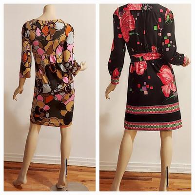 2 For 1 Price dresses Diane von Furstenber & 1970s Flower Power ILGWU