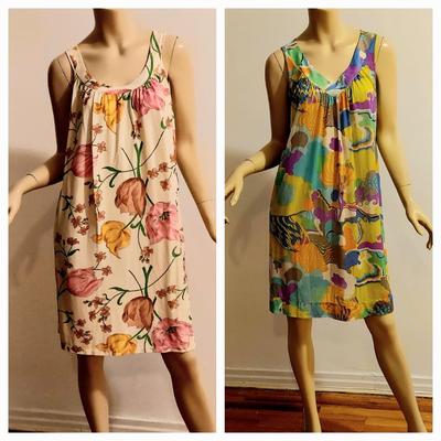 2 For 1 dresses 1960s Trillium & Boutique House/GoGo Pucci like printed Beauties