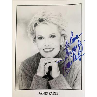 Janis Paige signed photo