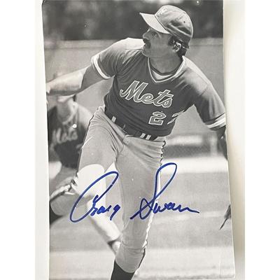 New York Mets Craig Swan signed photo