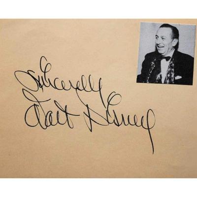 Walt Disney signature slip
