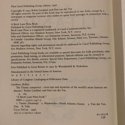 Collection of Titanic Books, Journals, and Newspaper Re-prints (BS-KW)