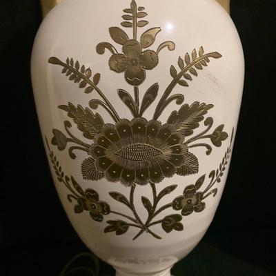 Two Brass & Enamel Lamps plus Touch Lamp (BS-KW)