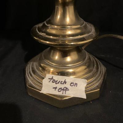 Two Brass & Enamel Lamps plus Touch Lamp (BS-KW)