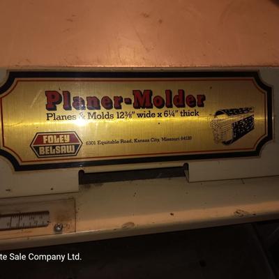 Foley Belsaw 12" Planer / Molder 2/ saw attachment.