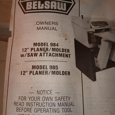 Foley Belsaw 12" Planer / Molder 2/ saw attachment.
