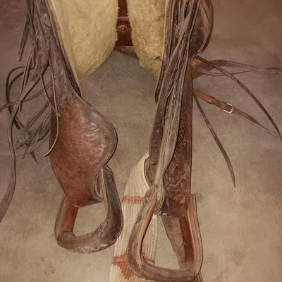 Antique leather saddle - Buck Steiner Maker Austin Texas