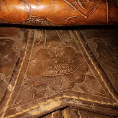 Antique leather saddle - Buck Steiner Maker Austin Texas