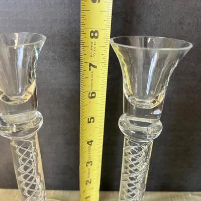 Vintage Crystal Glass Candlestick Holders Lot