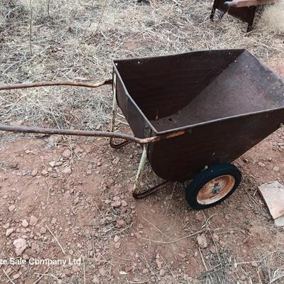 Antique cart for garden flower bed or yard art